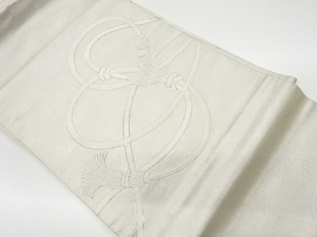 リサイクル　組紐模様刺繍名古屋帯